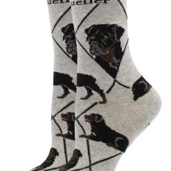 WHD Crazy Socks - Crew Rottweiler Socks For Women Gift For Dog Lovers