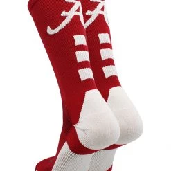 TCK Alabama Crimson Tide Socks Baseline Crew