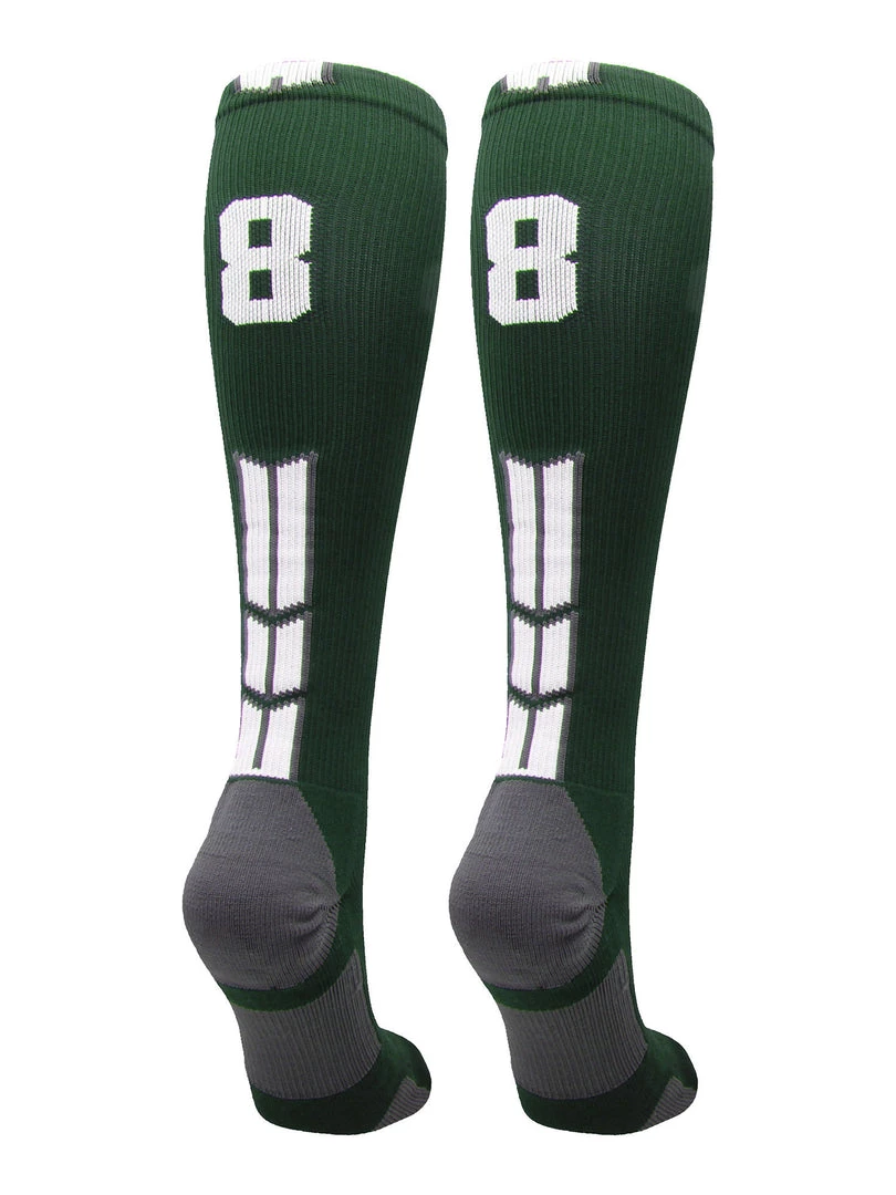 MadSportsStuff Dark Green Player ID Custom Number Over The Calf Socks For Softball Baseball Football Boys And Girls Softball Socks 42 MadSportsStuff Dark Green Player ID Custom Number Over The Calf Socks For Softball Baseball Football Boys And Girls Softball Socks