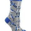 WHD Crazy Socks - Crew Blue Jay Bird Socks For Women Gift For Bird Lovers