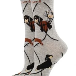 WHD Crazy Socks - Crew Dachshund Socks For Women Gift For Dog Lovers 6 WHD Crazy Socks - Crew Dachshund Socks For Women Gift For Dog Lovers