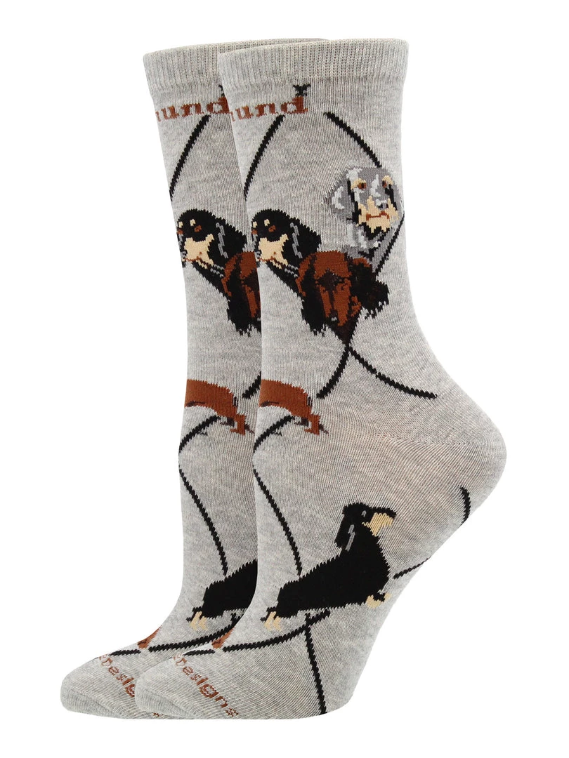WHD Crazy Socks - Crew Dachshund Socks For Women Gift For Dog Lovers 2 WHD Crazy Socks - Crew Dachshund Socks For Women Gift For Dog Lovers