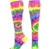 MadSportsStuff Crazy Tie Dye Socks Over The Calf - Softball, Soccer And More
