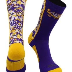 TCK LSU Tigers Digital Camo Crew Socks All Schools