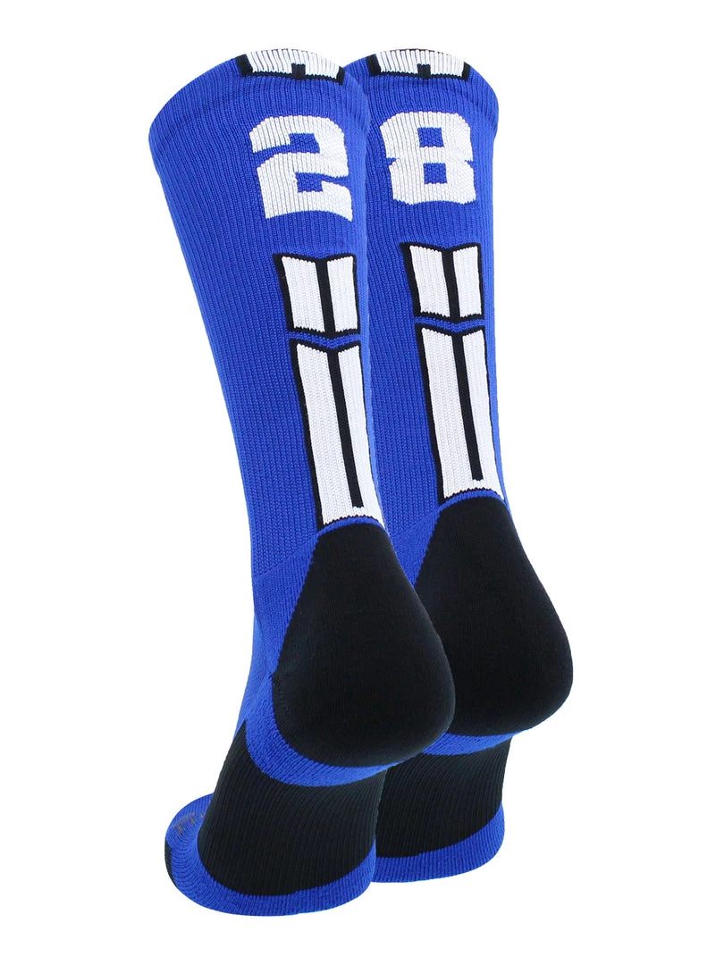 MadSportsStuff Volleyball Socks Royal Player ID Custom Number Crew Socks For Basketball Lacrosse Volleyball Boys And Girls 101 MadSportsStuff Volleyball Socks Royal Player ID Custom Number Crew Socks For Basketball Lacrosse Volleyball Boys And Girls