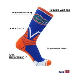 TCK Florida Gators Socks Victory Crew