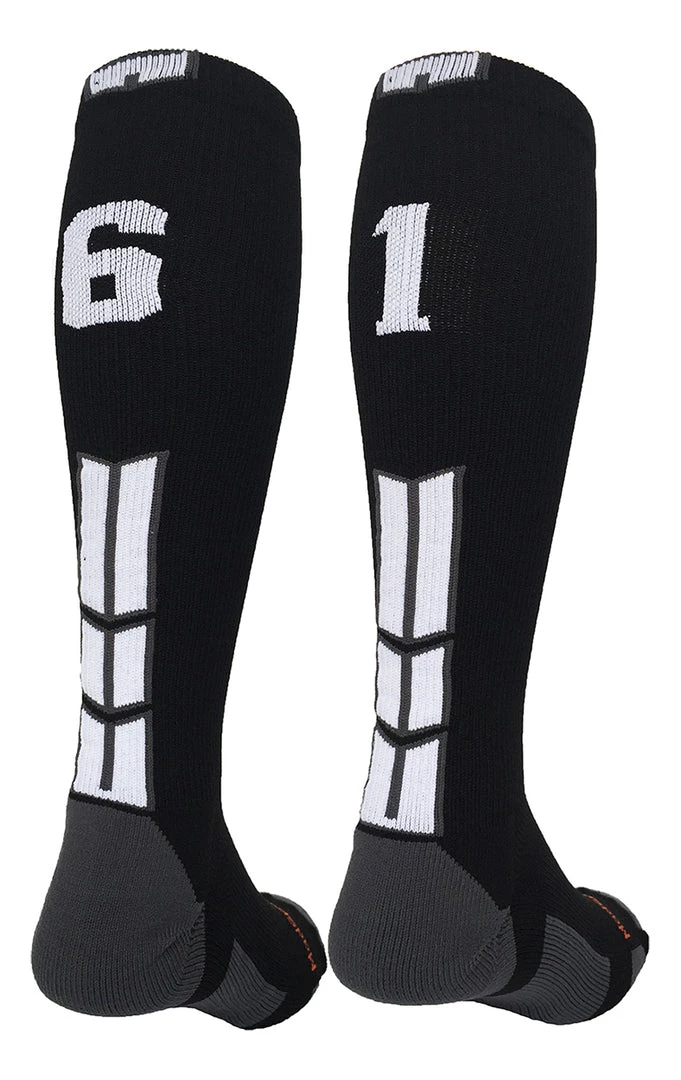 MadSportsStuff Softball Socks Black Player ID Custom Number Over The Calf Socks For Softball Baseball Football Boys And Girls 19 MadSportsStuff Softball Socks Black Player ID Custom Number Over The Calf Socks For Softball Baseball Football Boys And Girls