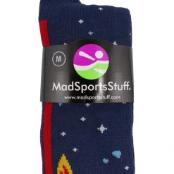 MadSportsStuff Soccer Socks Astronaut In Space Socks Athletic Over The Calf Length