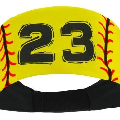 MadSportsStuff Softball Headband For Girls With Jersey Number (numbers 00-39) Headbands