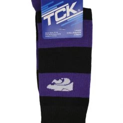 TCK Kansas State Wildcats Socks Game Day Striped Crew Socks All Schools