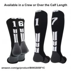 MadSportsStuff Softball Socks Black Player ID Custom Number Over The Calf Socks For Softball Baseball Football Boys And Girls 111 MadSportsStuff Softball Socks Black Player ID Custom Number Over The Calf Socks For Softball Baseball Football Boys And Girls