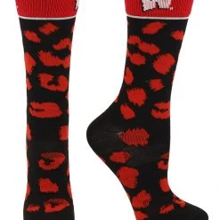TCK Wisconsin Badgers Socks Womens Savage Crew Socks All Schools