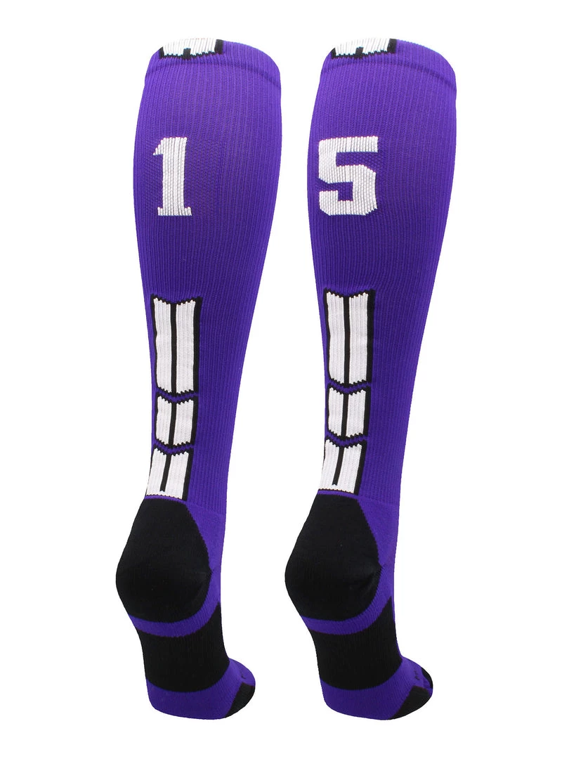 MadSportsStuff Purple Player ID Custom Number Over The Calf Socks For Softball Baseball Football Boys And Girls Softball Socks 64 MadSportsStuff Purple Player ID Custom Number Over The Calf Socks For Softball Baseball Football Boys And Girls Softball Socks