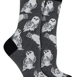 WHD Owl Socks For Women Gift For Bird Lovers Crazy Socks - Crew
