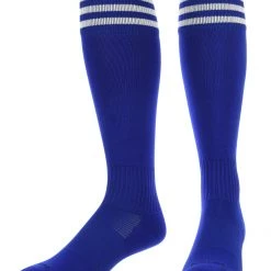 TCK Soccer Socks With Stripes- For Boys Or Girls- Men Or Women - Extra Cross-Stretch For Shin Guards