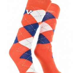 TCK Virginia Cavaliers Argyle Dress Socks NCAA Fanwear Crew Length