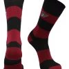 TCK All Schools New Mexico State Aggies Socks Game Day Striped Crew Socks