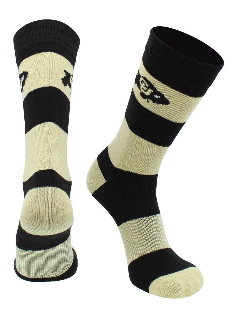 TCK All Schools CU Boulder Buffs Socks Game Day Striped Crew Socks Colorado Buffaloes 1 TCK All Schools CU Boulder Buffs Socks Game Day Striped Crew Socks Colorado Buffaloes