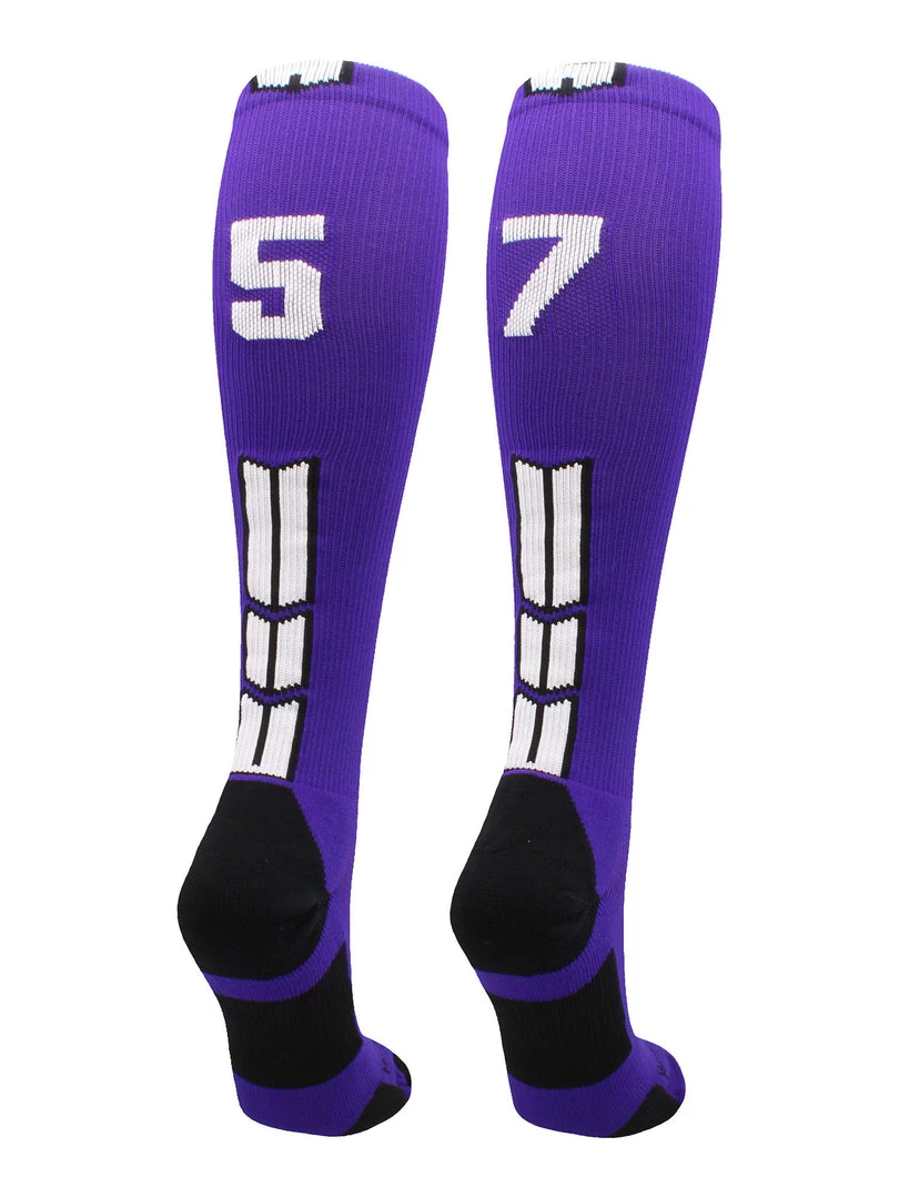 MadSportsStuff Purple Player ID Custom Number Over The Calf Socks For Softball Baseball Football Boys And Girls Softball Socks 23 MadSportsStuff Purple Player ID Custom Number Over The Calf Socks For Softball Baseball Football Boys And Girls Softball Socks