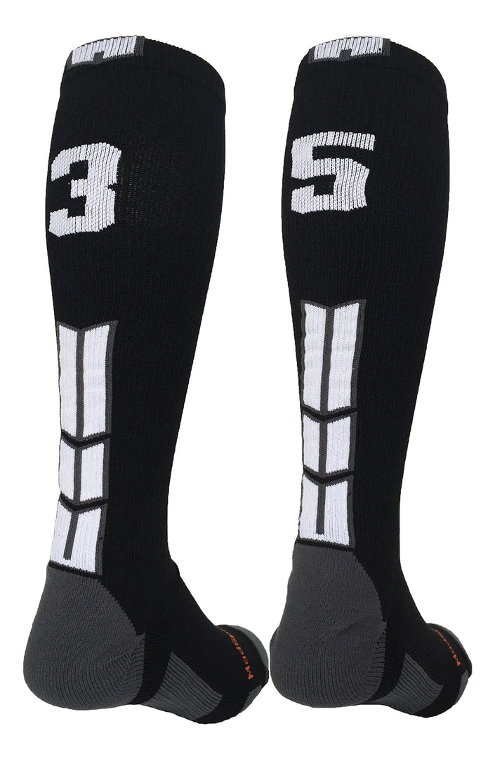 MadSportsStuff Softball Socks Black Player ID Custom Number Over The Calf Socks For Softball Baseball Football Boys And Girls 95 MadSportsStuff Softball Socks Black Player ID Custom Number Over The Calf Socks For Softball Baseball Football Boys And Girls