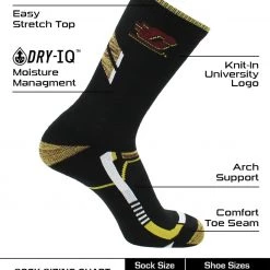 TCK All Schools Central Michigan Chippewas Socks Central Michigan University Chippewas Champion Crew Socks 7 TCK All Schools Central Michigan Chippewas Socks Central Michigan University Chippewas Champion Crew Socks