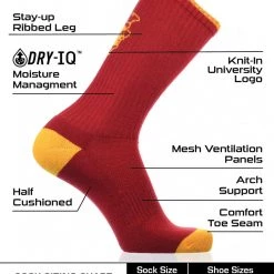 TCK USC Trojans Socks Campus Legend Crew Length All Schools