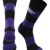 TCK Kansas State Wildcats Socks Game Day Striped Crew Socks All Schools