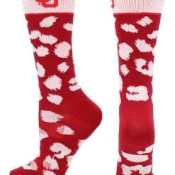 TCK OU Oklahoma Sooners Socks Womens Savage Crew Socks All Schools