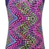 MadSportsStuff Keyhole Style Dotted Chevron Girls Gymnastics Leotard