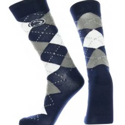 TCK All Schools Penn State Nittany Lions Argyle Dress Socks NCAA Fanwear Crew Length