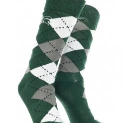TCK Michigan State Spartans Argyle Dress Socks NCAA Fanwear Crew Length All Schools