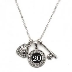 MadSportsStuff Jewelry Girls Softball Necklace With Jersey Number (Available In 39 Numbers) 80 MadSportsStuff Jewelry Girls Softball Necklace With Jersey Number (Available In 39 Numbers)