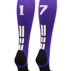 MadSportsStuff Purple Player ID Custom Number Over The Calf Socks For Softball Baseball Football Boys And Girls 167 MadSportsStuff Purple Player ID Custom Number Over The Calf Socks For Softball Baseball Football Boys And Girls