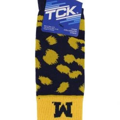 TCK All Schools Michigan Wolverines Socks Womens Savage Crew Socks