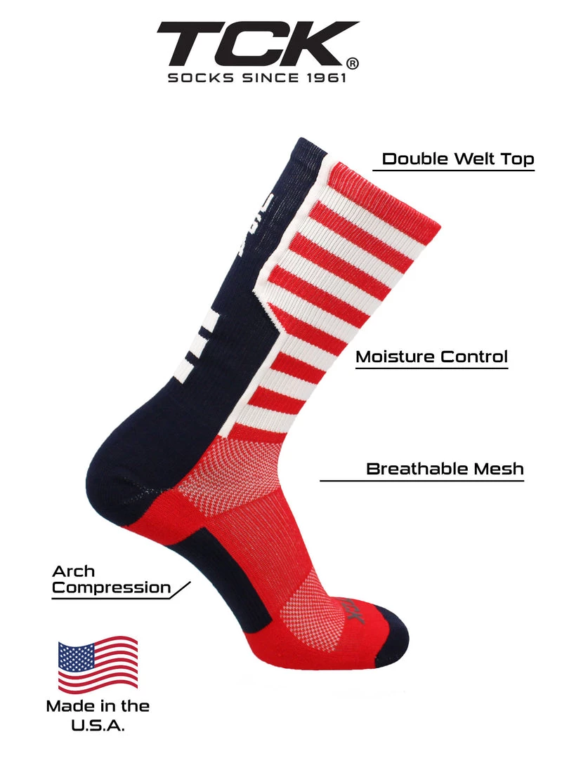 TCK Basketball Socks USA American Flag Socks Crew Length USA Strong 3 TCK Basketball Socks USA American Flag Socks Crew Length USA Strong