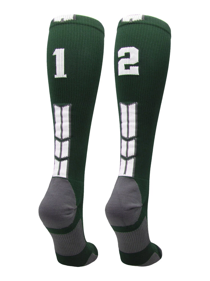 MadSportsStuff Dark Green Player ID Custom Number Over The Calf Socks For Softball Baseball Football Boys And Girls Softball Socks 67 MadSportsStuff Dark Green Player ID Custom Number Over The Calf Socks For Softball Baseball Football Boys And Girls Softball Socks