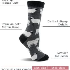 WHD Sheep Socks For Women - Sheep Lovers Gift - 2-Pack