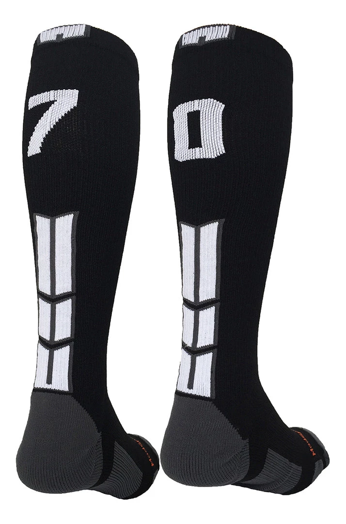 MadSportsStuff Softball Socks Black Player ID Custom Number Over The Calf Socks For Softball Baseball Football Boys And Girls 10 MadSportsStuff Softball Socks Black Player ID Custom Number Over The Calf Socks For Softball Baseball Football Boys And Girls