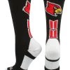 TCK Sports Louisville Cardinals Socks Baseline 3.0 Crew All Schools