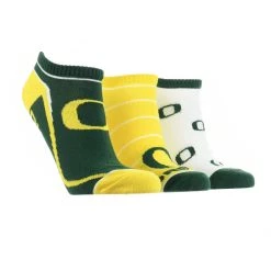 TCK Oregon Ducks No Show Socks Full Field 3 Pack