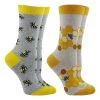 WHD Bee Socks For Women - Bee Lovers Gift - 2-Pack