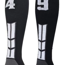 MadSportsStuff Softball Socks Black Player ID Custom Number Over The Calf Socks For Softball Baseball Football Boys And Girls 161 MadSportsStuff Softball Socks Black Player ID Custom Number Over The Calf Socks For Softball Baseball Football Boys And Girls