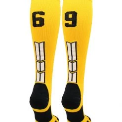 MadSportsStuff Softball Socks Gold Player ID Custom Number Over The Calf Socks For Softball Baseball Football Boys And Girls 114 MadSportsStuff Softball Socks Gold Player ID Custom Number Over The Calf Socks For Softball Baseball Football Boys And Girls