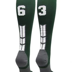 MadSportsStuff Dark Green Player ID Custom Number Over The Calf Socks For Softball Baseball Football Boys And Girls Softball Socks 122 MadSportsStuff Dark Green Player ID Custom Number Over The Calf Socks For Softball Baseball Football Boys And Girls Softball Socks