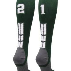 MadSportsStuff Dark Green Player ID Custom Number Over The Calf Socks For Softball Baseball Football Boys And Girls Softball Socks 163 MadSportsStuff Dark Green Player ID Custom Number Over The Calf Socks For Softball Baseball Football Boys And Girls Softball Socks