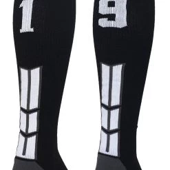 MadSportsStuff Softball Socks Black Player ID Custom Number Over The Calf Socks For Softball Baseball Football Boys And Girls 165 MadSportsStuff Softball Socks Black Player ID Custom Number Over The Calf Socks For Softball Baseball Football Boys And Girls
