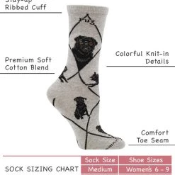 WHD Pug Socks For Women Gift For Dog Lovers Crazy Socks - Crew 7 WHD Pug Socks For Women Gift For Dog Lovers Crazy Socks - Crew