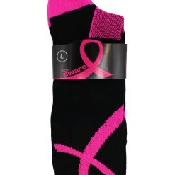 TCK Pink Ribbon Awareness Crew Socks