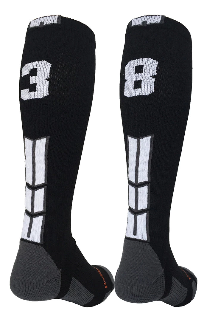 MadSportsStuff Softball Socks Black Player ID Custom Number Over The Calf Socks For Softball Baseball Football Boys And Girls 92 MadSportsStuff Softball Socks Black Player ID Custom Number Over The Calf Socks For Softball Baseball Football Boys And Girls