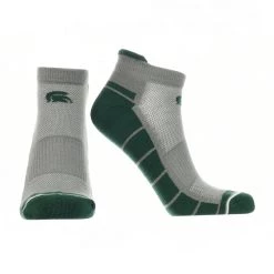 TCK All Schools Michigan State Spartans Low Cut Ankle Socks With Tab